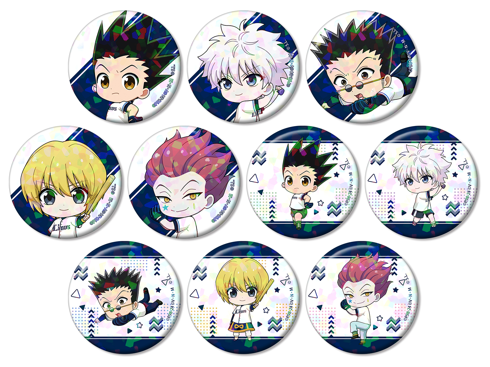 ハンターハンター　12球団　プロ野球　ホログラム　缶バッジ　キルア　コンプセット TVアニメ『HUNTER×HUNTER』とプロ野球12球団とのコラボグッズが